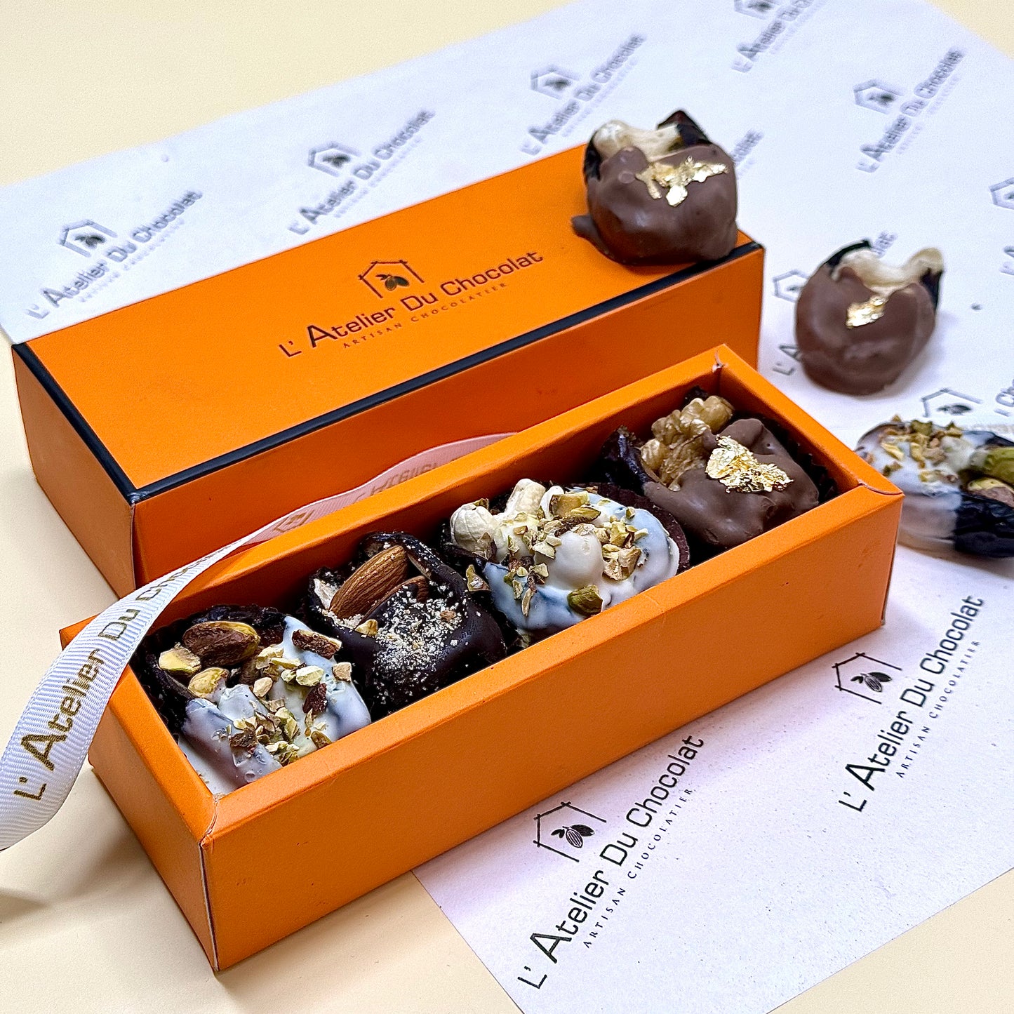 Semi-Dipped Stuffed Dates