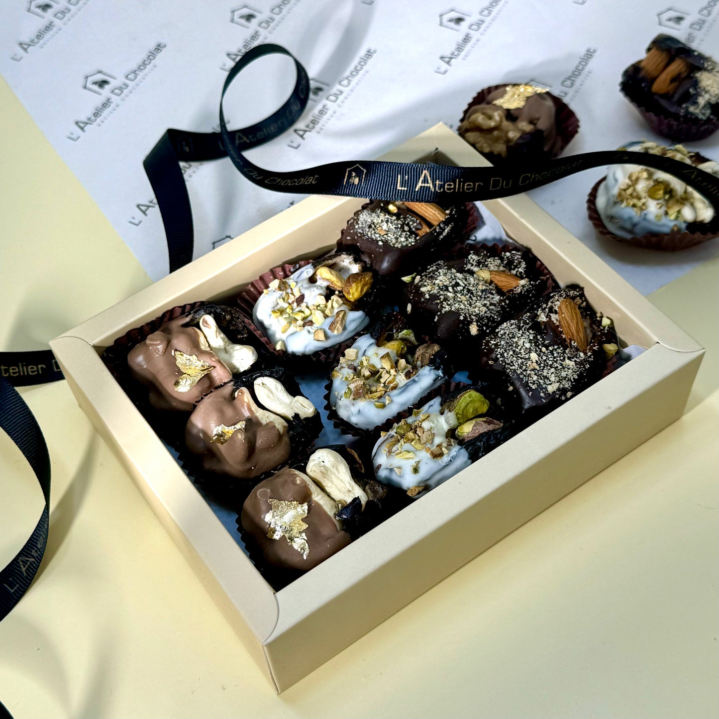 Semi-Dipped Stuffed Dates